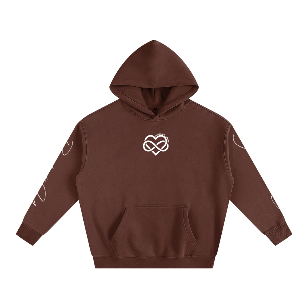 I LOVE YOU - Oversized Heart-Lyric Hoodie