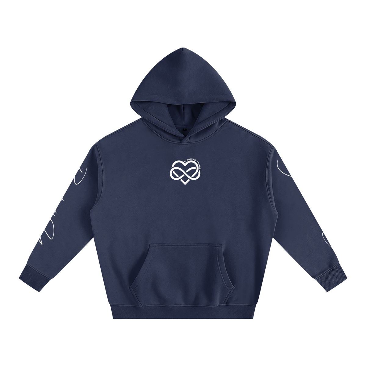 I LOVE YOU - Oversized Heart-Lyric Hoodie