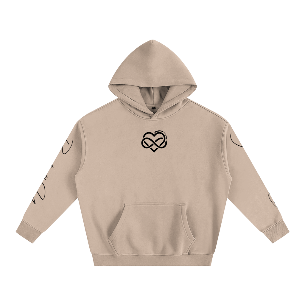 I LOVE YOU - Oversized Heart-Lyric Hoodie