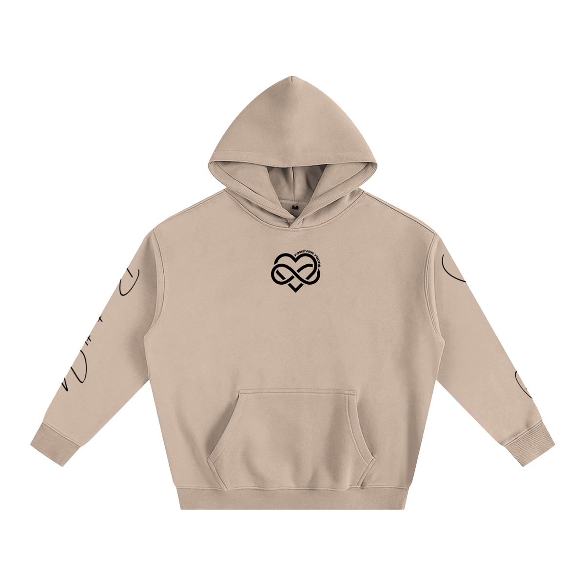 I LOVE YOU - Oversized Heart-Lyric Hoodie
